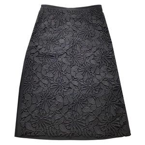 NO. 21 BLACK LACE MIDI SKIRT
